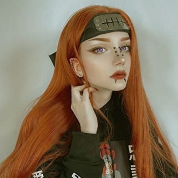 22” Straight Ginger Orange Lace Front Wig NEW